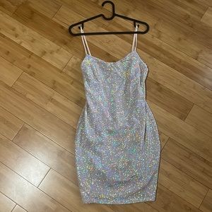 Lulu's silver dress!